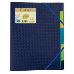 Trieur 8 Touches Graphmate - Classement Polypro Rigide Bleu Ou Rose - Pour école, Bureau, Organisation