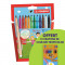 LOTFEUTRESCRAYONSDECOULEURBICKIDS-lot-de-12-feutres-STABILO-TRIO-A-Z-pointes-moyennes-12-crayons-de-couleur-BIC-Tropicolor-offert