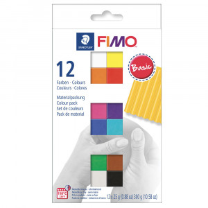 12 demi-pains-de-fimo-soft-couleurs-basiques