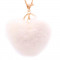 chaalbbma001blanc1-porte-cles-cSur-pompon-fourrure-blanc