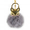 chaalipomrengrisporte-cles-boule-pompon-fourrure-gris-renard-2