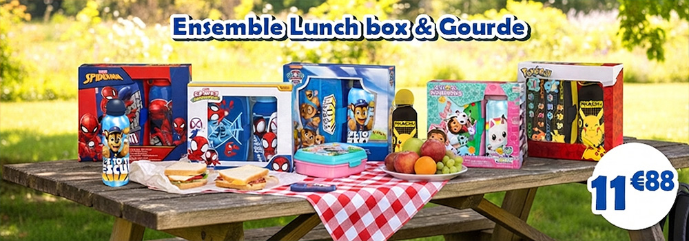 Ensemble Lunch Box Enfant Bluey 3 Pièces - Sac Isotherme, Boîte à Goûter Et Gourde