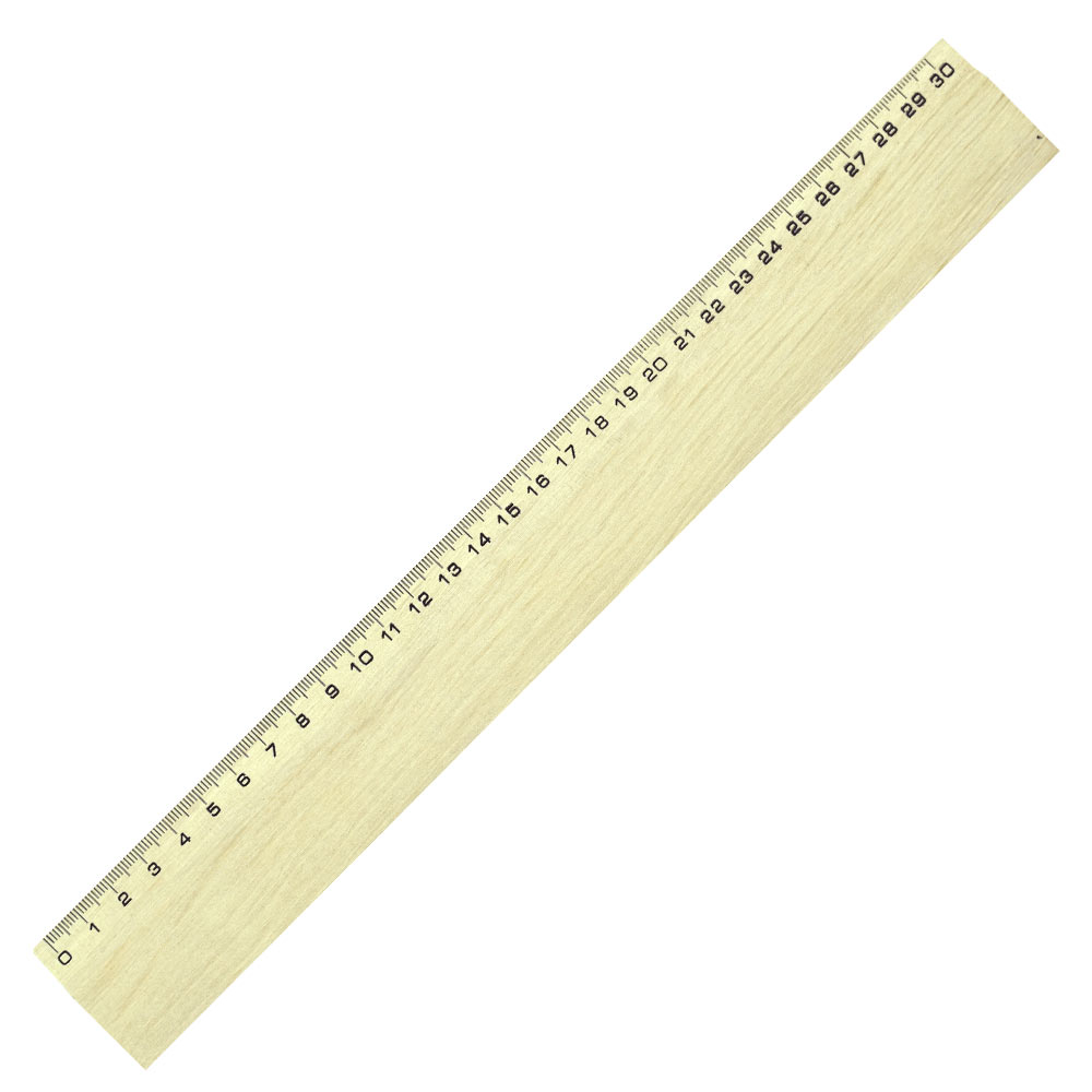 Règle En Bois 50cm Fajeda - Graduée, Cadre Blanc